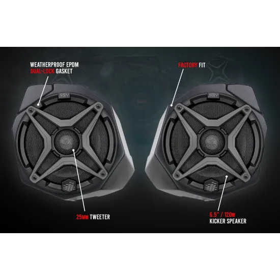 SSV Works Plug N' Play 6.5" Front Kick Speaker Pods for the Can-Am Maverick X3 (Pair) (2017+)